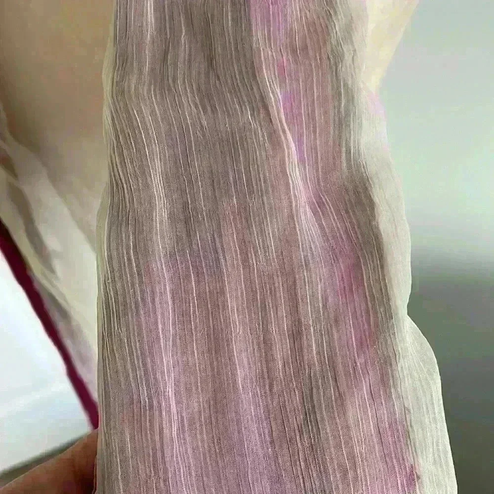 Pink and cream infinity scarf